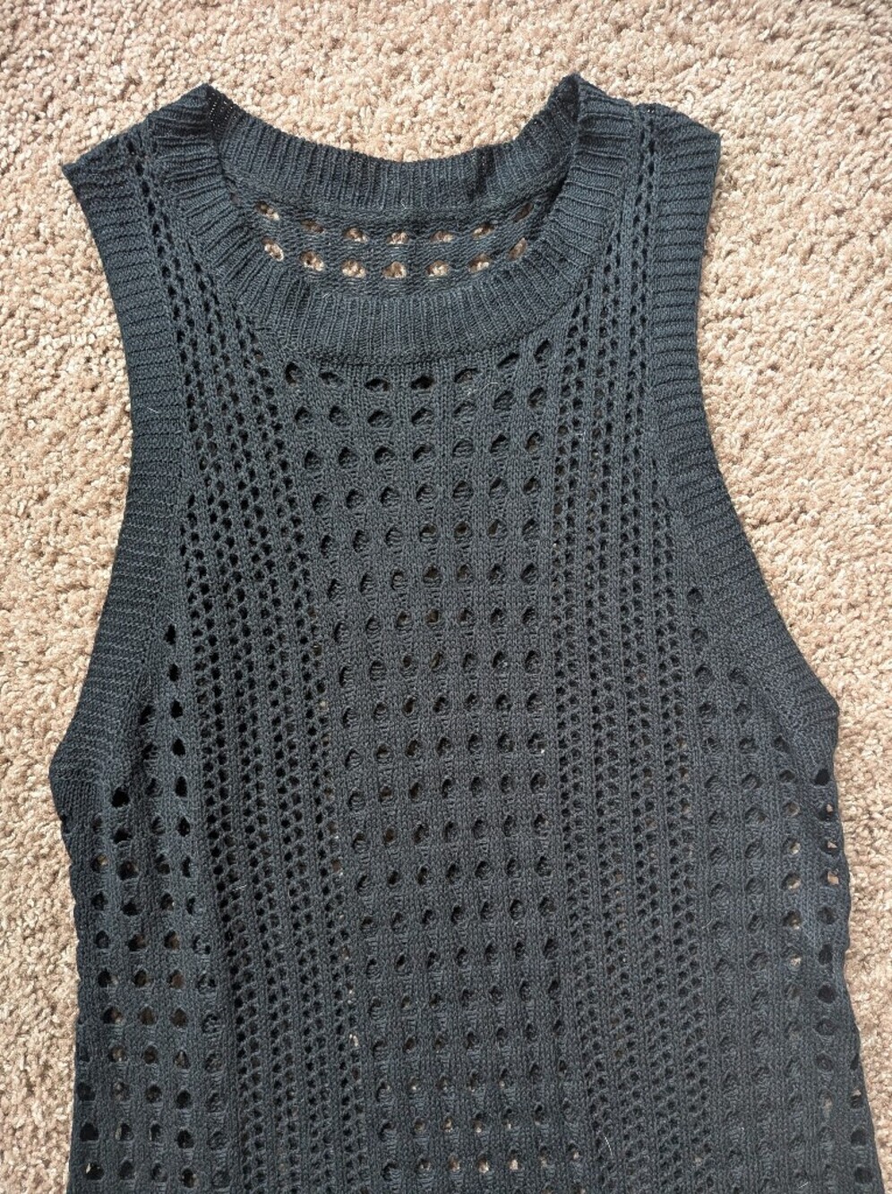 Sleeveless Sheer Knit Maxi Dress - Picture 3 of 6